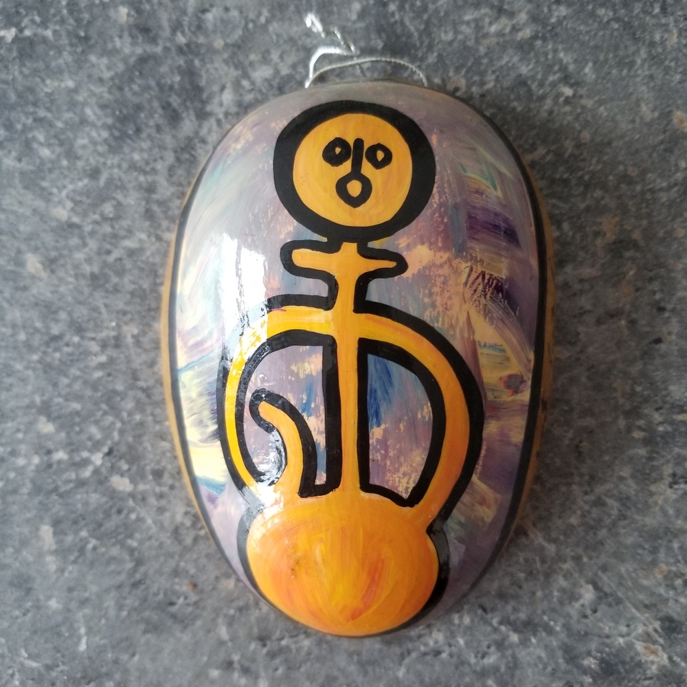 🇵🇷 Puerto Rican Higuera Gourd Art Handpainted w/Taino/Arawak Motif 🇵🇷